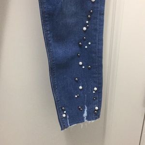 Zara ankle jeans with embellished